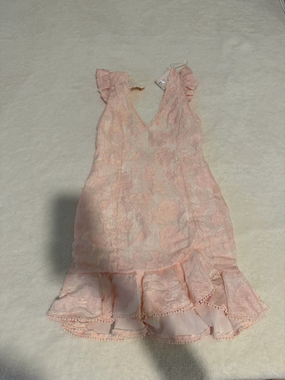 Hello Molly Blush Pink Lace-Texture Dress